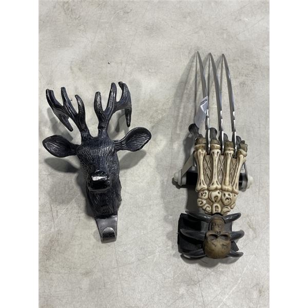 DEER HOOK AND 3 BLADE CLAW DECORATION