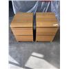 Image 1 : PAIR OF 2 DRAWER WOOD FINISH NIGHTSTANDS