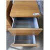 Image 2 : PAIR OF 2 DRAWER WOOD FINISH NIGHTSTANDS