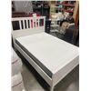 Image 4 : IKEA WHITE DOUBLE SIZE BEDFRAME AND MATTRESS