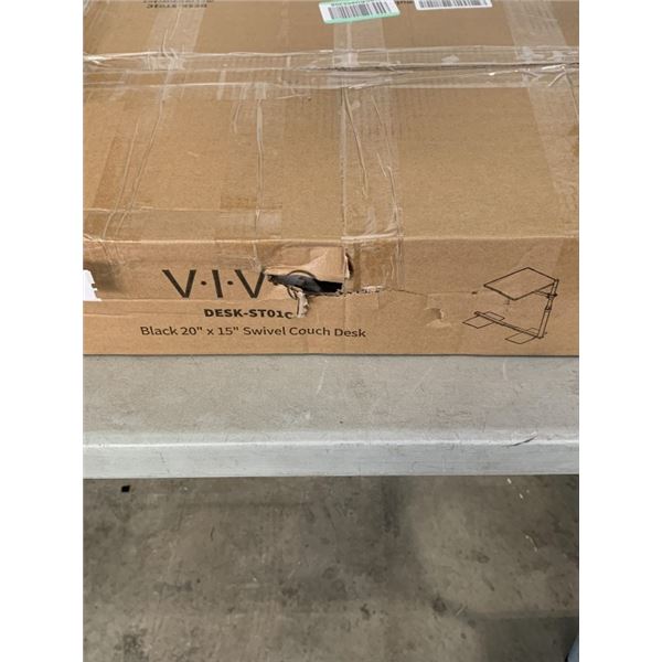 VIVO BLACK 20 X 15 SWIVEL COUCH DESK
