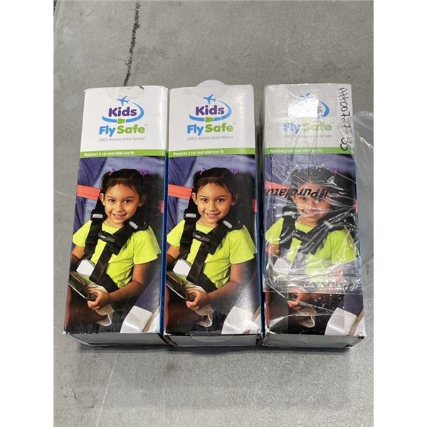 LOT OF 3 FLYSAFE KIDS AIRPLANE SAFETY HARNESS