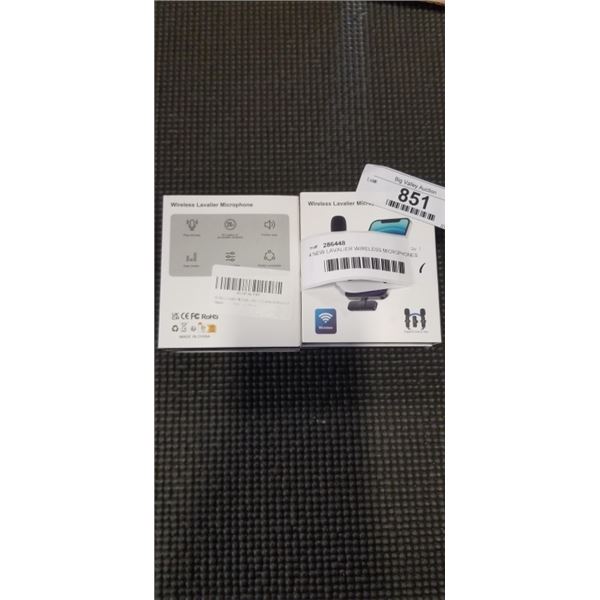 4 NEW LAVALIER WIRELESS MICROPHONES REATIL $120