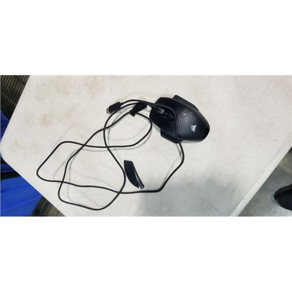 CORSAIR DARK CORE RGB PRO OPTICAL GAMING MOUSE - TESTED WORKING, RETAIL $134