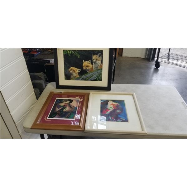 3 FRAMED PRINTS - ALL W/ PARK WEST CERTIFICATES