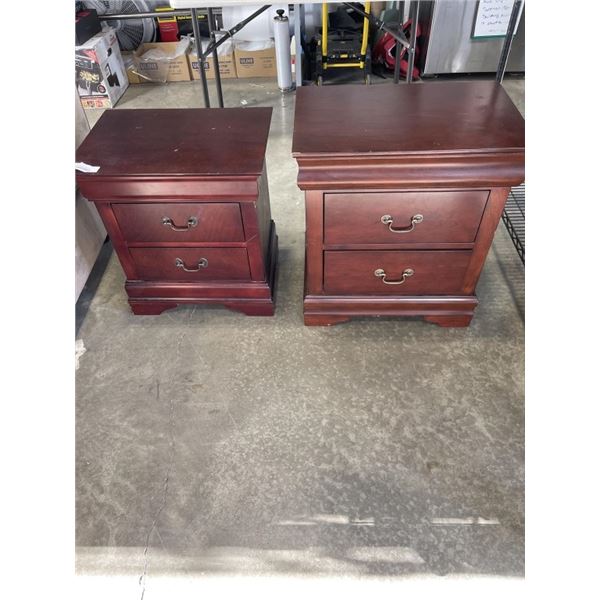 PAIR OF 2 DRAWER NIGHT STANDS