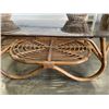 Image 5 : 4PC RATTAN AND GLASS COFFEE AND END TABLE SET