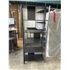 Image 1 : IKEA JATTESTA  BLACK METAL AND WOOD BOOK SHELVE 31" X 77" X 16"