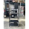 Image 3 : IKEA JATTESTA  BLACK METAL AND WOOD BOOK SHELVE 31" X 77" X 16"