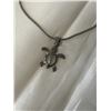 Image 2 : VINTAGE STERLING SILVER TURLE PENDANT W/ CHAIN NECKLACE MARKED 925
