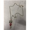 Image 1 : VINTAGE RHINESTONES PENDANT W/ CHAIN NECKLACE