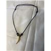 Image 2 : WHALE TOOTH PENDANT W/ CORD NECKLACE
