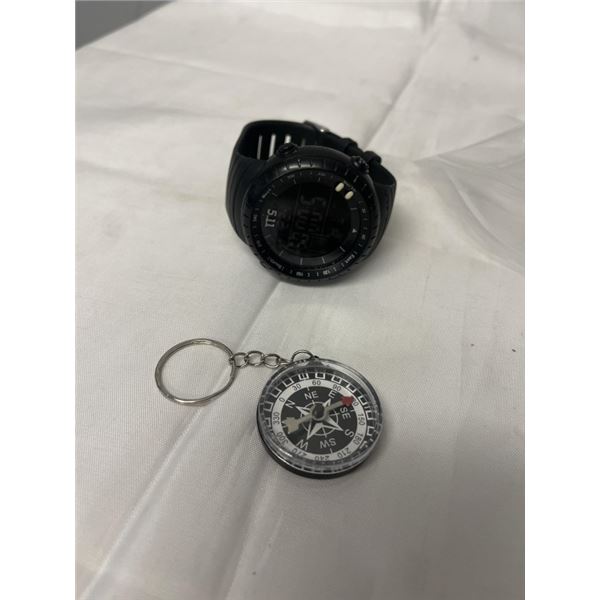 5.11 TACTICAL SERIES DIGITAL QUARTZ WATCH, WORKING AND POCKET COMPASS WORKING