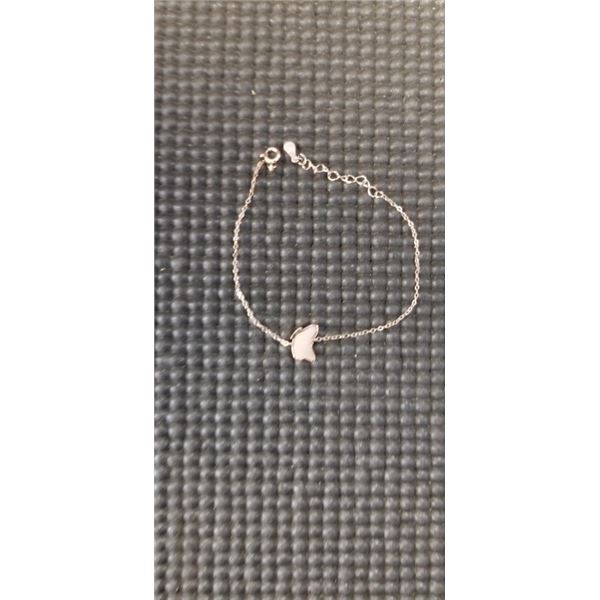 STERLING SILVER 925 GOLD PLATED BUTTERFLY BRACELET