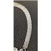 Image 2 : 925 STERLING SILVER BRAIDED CHAIN NECKLACE MARKED 925 ITALY