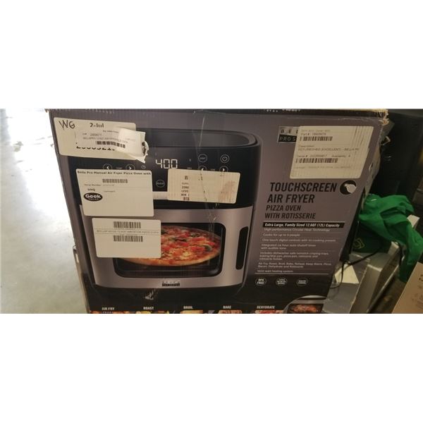 BELLAPRO 12.6QT AIR FRYER PIZZA OVEN - TESTED WORKING, RETAIL $299