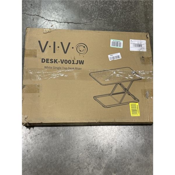 VIVO WHITE SINGLE TOP DESK RISER