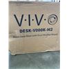 Image 2 : VIVO BLACK DESK RISER WITH DUAL MONITOR MOUNTS