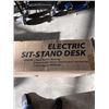 Image 2 : TECHORBITS ELECTRIC SIT TO STAND DESK BLACK FRAME AND BROWN TABLE TOP