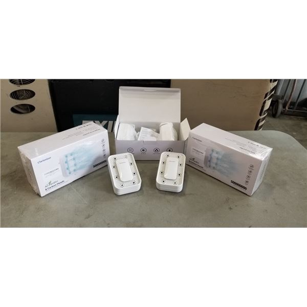 12 NEW PLUG IN AIR PURIFIER IONIZERS, EACH PACK COVERS 450SQFT, WHITE