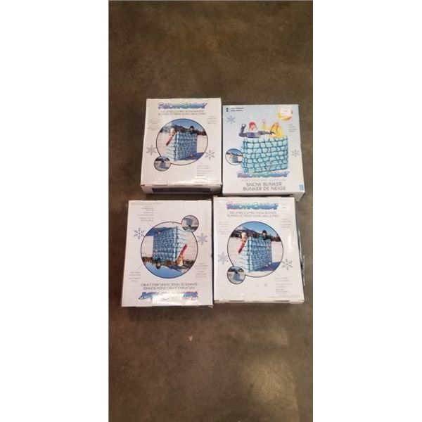 4 INFLATABLE SNOW BUNKERS
