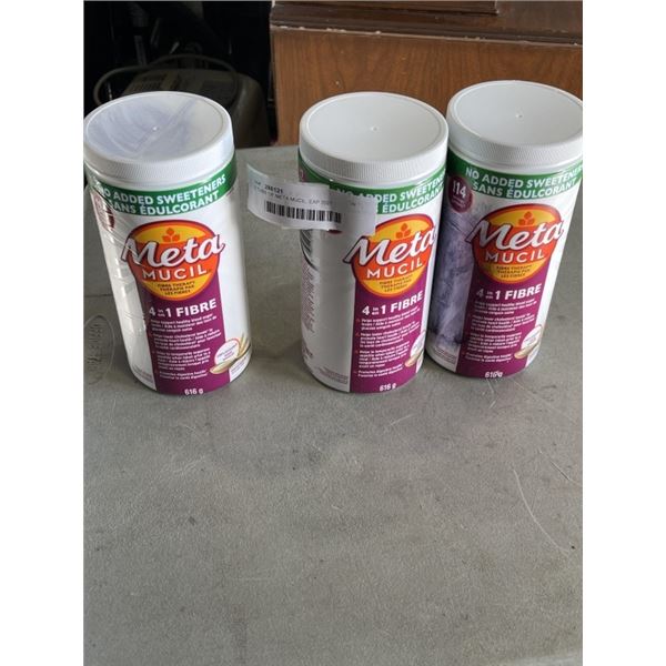 3 TUBS OF META MUCIL, EXP 2027