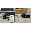 Image 3 : BASKET OF ELECTRONICS, CORDS, ETC AND 2 KEYBOARDS AND MICROSOFT BLUETOOTH KEYBOARD