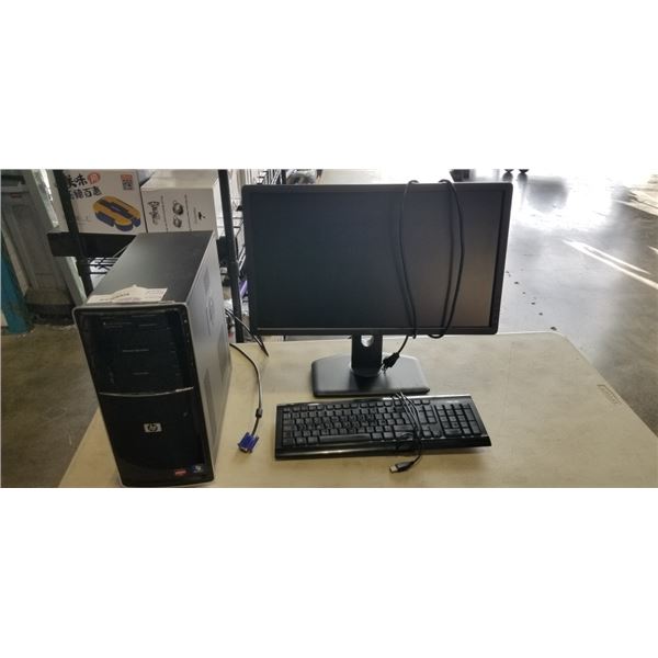 HP COMPUTER W/ WINDOWS 10 UPDATE - RESET W/ MONITOR, KAYBOARD, AND MOUSE