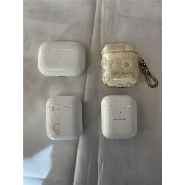 4 PAIRS OF AIRPODS, UNTESTED - 2 ONLY HAVE ONE BUD