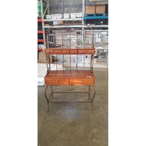 WROUGHT IRON DECORATIVE KITCHEN RACK