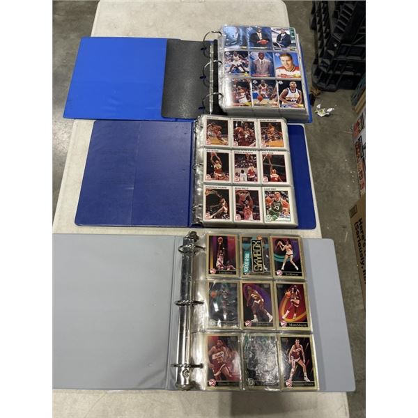 3 BINDERS OF OVER 1200 NBA BASKETBALL CARDS INCLUDING MICHAEL JORDAN, SCOTTIE PIPPEN, LARRY BIRD ETC