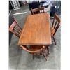 Image 1 : SOLID WOOD DINING TABLE AND 4 CHAIRS