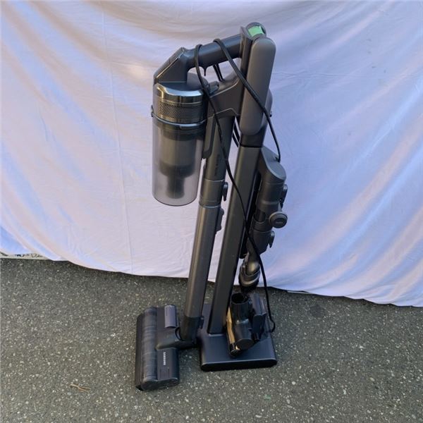 SAMSUNG JET 90 CORDLESS VACUUM WORKING WITH CHARGING STAND, ACCESSORIES AND EXTRA BATTERY