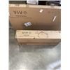Image 1 : VIVO VINTAGE BROWN 84"X63"CORNER TABLE TOP AND VIVO BLACK LARGE ELECTRIC SINGLE MOTOR CORNER DESK FR