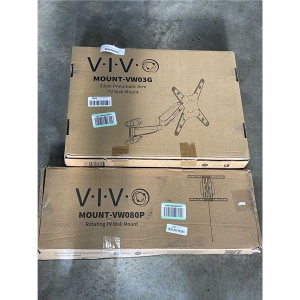 VIVO ROTATING TV WALL MOUNT & VIVO SLIVER PNEUMATIC ARM TV WALL MOUNT