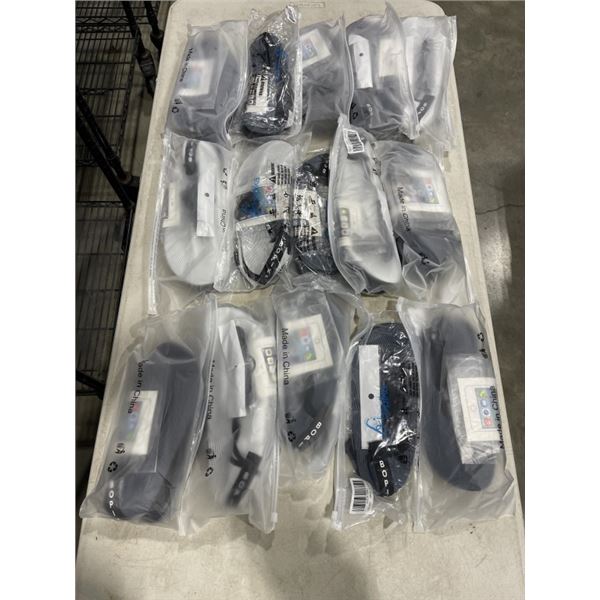 LOT OF VARIOUS WATER SHOES AND WET BAGS