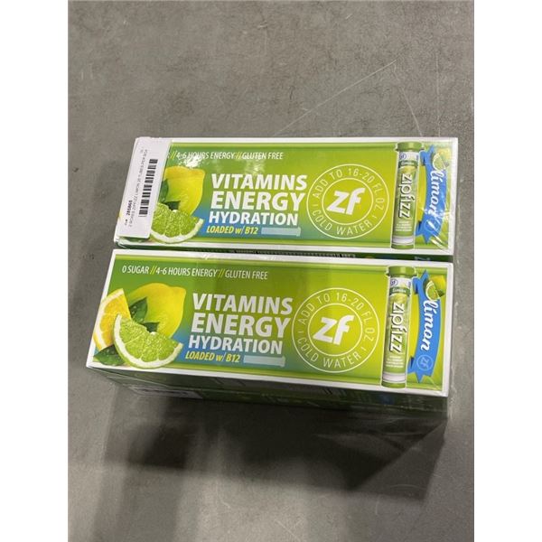2 BOXES ZIPFIZZ LIMON 20 TUBES PER BOX