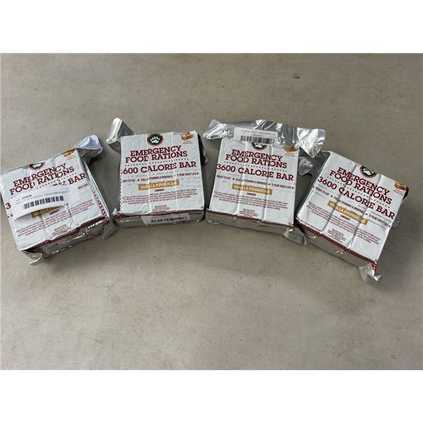NEW LOT OF 4  GRIZZLY GEAR EMERGENCY FOOD RATIONS VANILLA POUNDCAKE