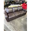 Image 1 : BROWN LEATHER SOFA