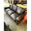 Image 2 : BROWN LEATHER SOFA