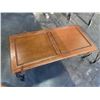 Image 5 : 3PC WROUGHT IRON AND PINE COFFEE TABLE SET