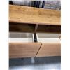 Image 3 : WALNUT 2PC MCM INSPSIRATION FURNITURE CABINET, CAN BE SLID LENGTH WISE TO ACCOMODATE LONGER OR SHORT