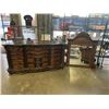 Image 1 : 12 DRAWER SOLID WOOD DRESSER W/ MIRROR
