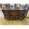 Image 6 : 12 DRAWER SOLID WOOD DRESSER W/ MIRROR