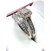 Image 2 : STERLING SILVER NATURAL DIAMOND (0.17CT) ENGAGEMENT RING & WEDDING BAND, W/A $750.00.