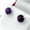 Image 2 : 10KT YELLOW GOLD NATURAL AMETHYST (2.58CT) EARRINGS, W/A $900.00. AMETHYST IS THE BIRTHSTONE FOR FEB