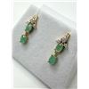 Image 1 : GOLD PLATED STERLING SILVER NATURAL EMERALD (0.96CT) AND CZ EARRINGS, W/A $1000.00. EMERALD IS THE B