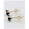 Image 4 : 10KT YELLOW GOLD NATURAL BLUE SAPPHIRE (0.15CT) EARRINGS, W/A $650.00. SAPPHIRE IS THE BIRTHSTONE FO