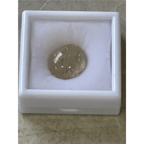 15.6CT NATURAL GOLDEN RUTILE QUARTZ, PEAR CABOCHON CUT, 14.4*17.5MM