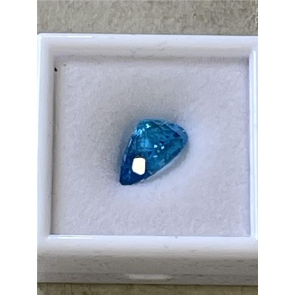 9.4CT NATURAL SWISS BLUE TOPAZ, PEAR CUT, 10.8*15.3MM